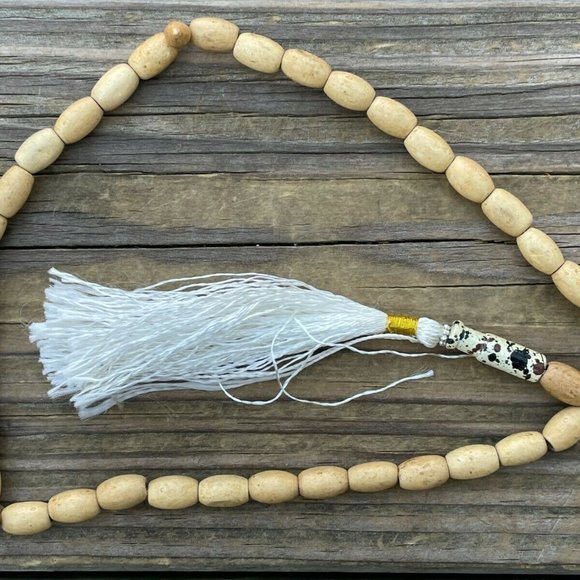 Handmade Tasbeeh Genuine Wood Beads Tan Prayer Beads Religious Islamic Beads New - Picture 3 of 7